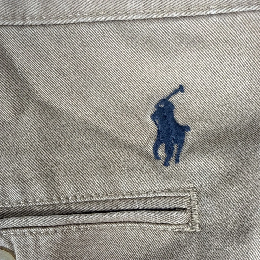 VTG Polo Ralph Lauren Big Andrew Pant Mens 44Bx34 (42x34) Brown Double Pleated